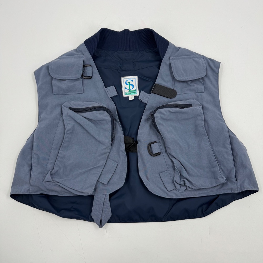 Stream Line Men's Utility Vest L Multiple Pockets Zip Pockets‎ Cargo Tactical